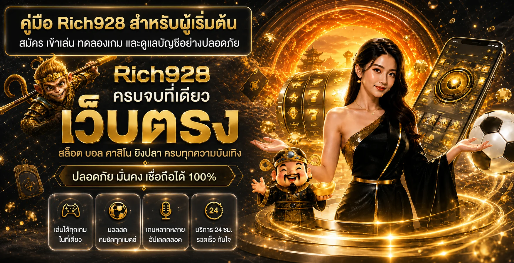Rich928 คู่มือผู้เริ่มต้น | สมัคร เข้าเล่น ทดลองเกม
